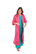 Arriendo de Kimono fucsia largo con elástico en mangas