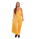 Arriendo de Enterito mostaza con nudo adelante talla L