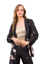 Conjunto de Dos Piezas, Blazer y Pantalón con Pájaros Zara Talla S
