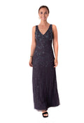 Arriendo de Vestido azul largo con lentejuelas