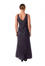 Arriendo de Vestido azul largo con lentejuelas