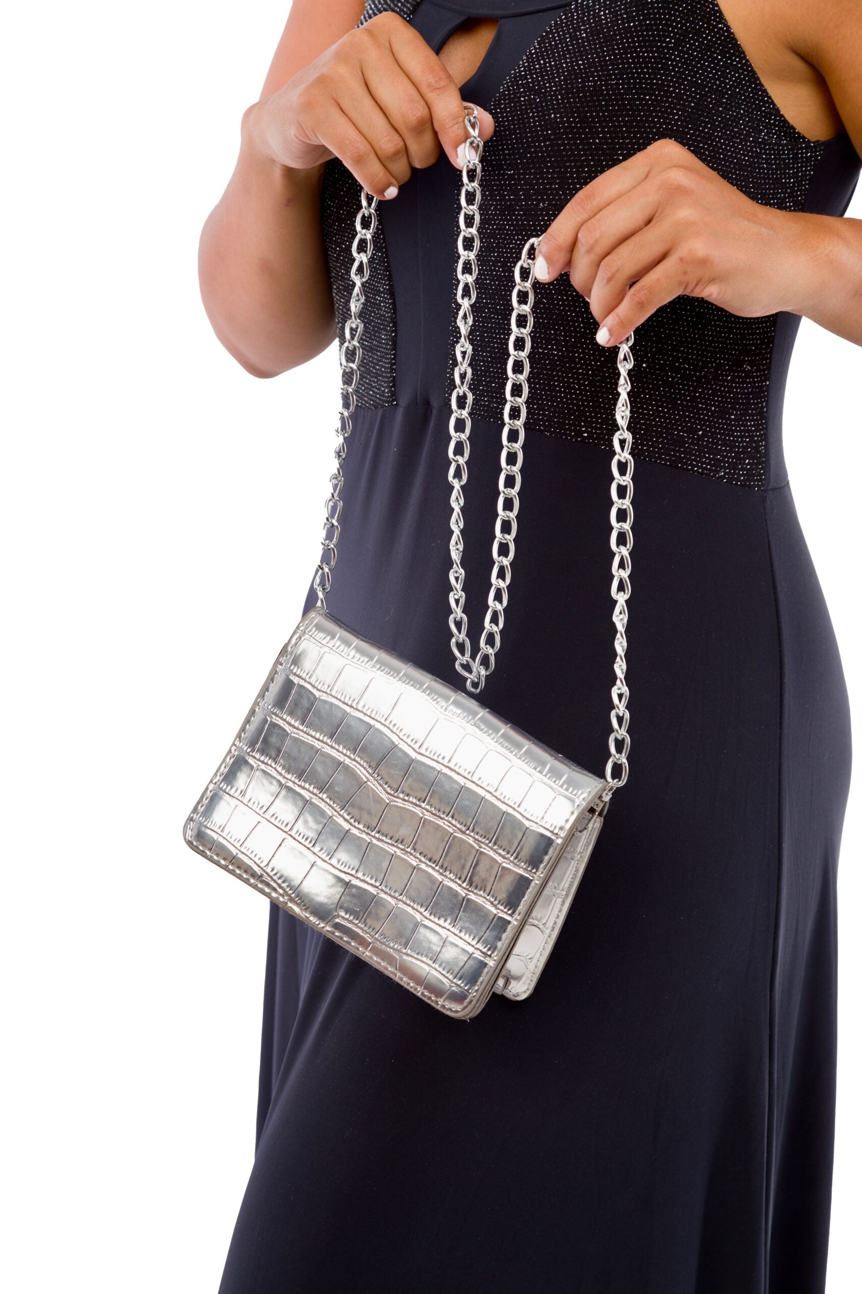 Cartera Plateada Chica