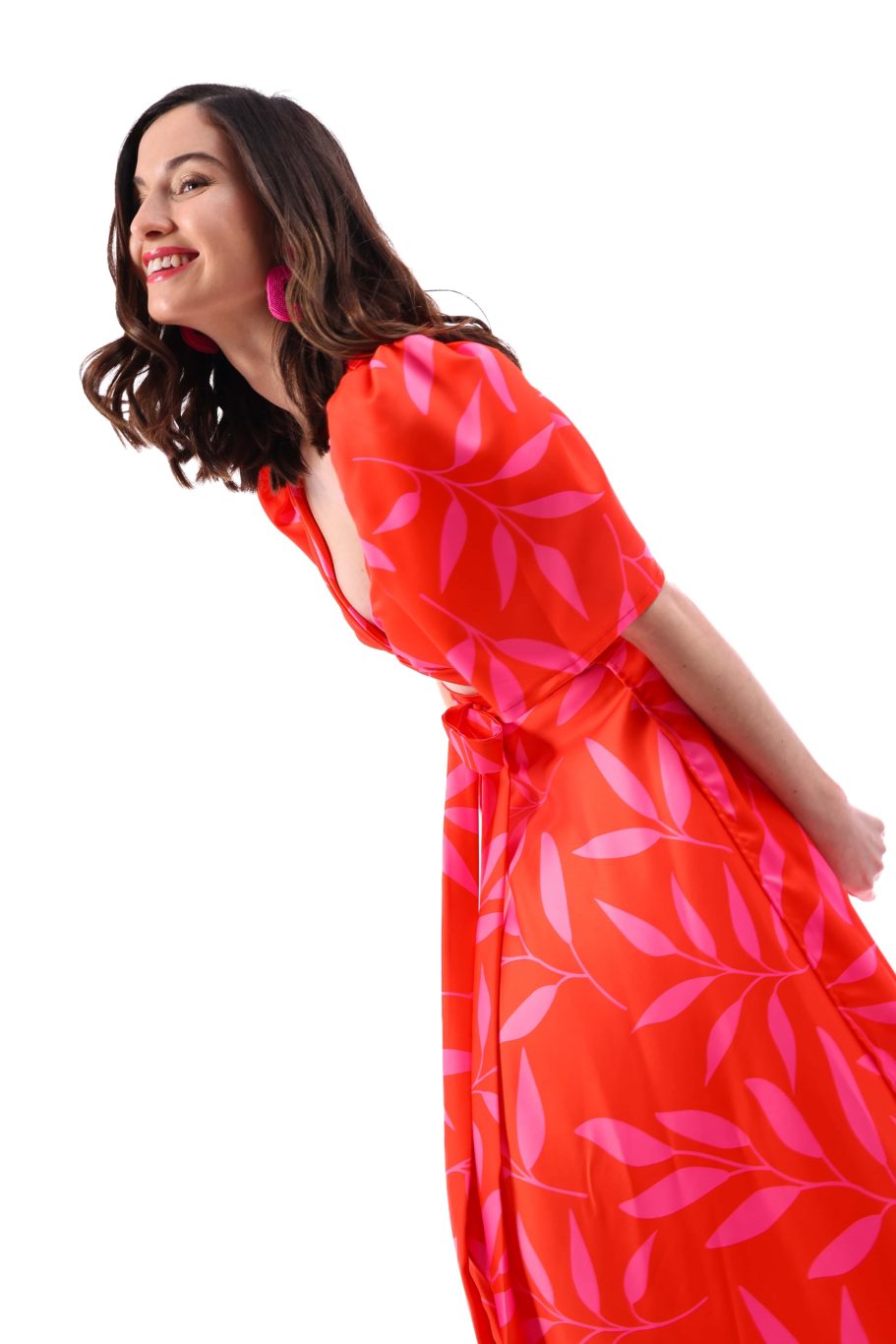 Arriendo de Conjunto de dos piezas, top y pollera ajustables con estampado de flores