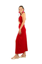 Arriendo de Vestido largo de lycra rojo italiano