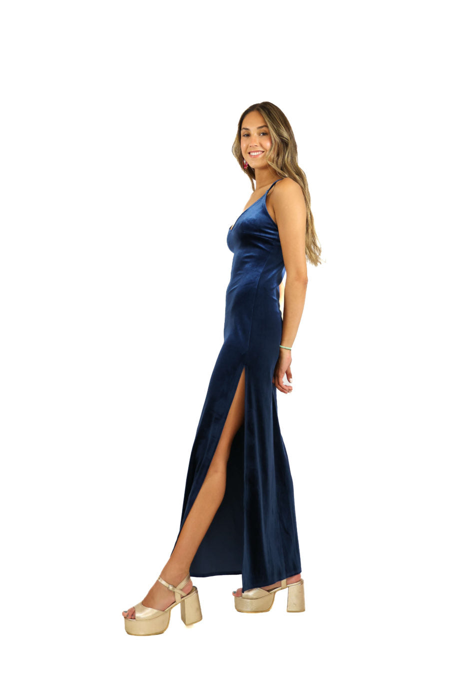 Arriendo de Vestido largo plush azul marino