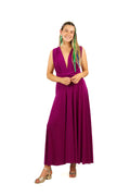 Arriendo de Vestido largo multiforma morado intenso