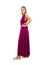 Arriendo de Vestido largo multiforma morado intenso