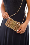 Cartera Dorada con Hoyos