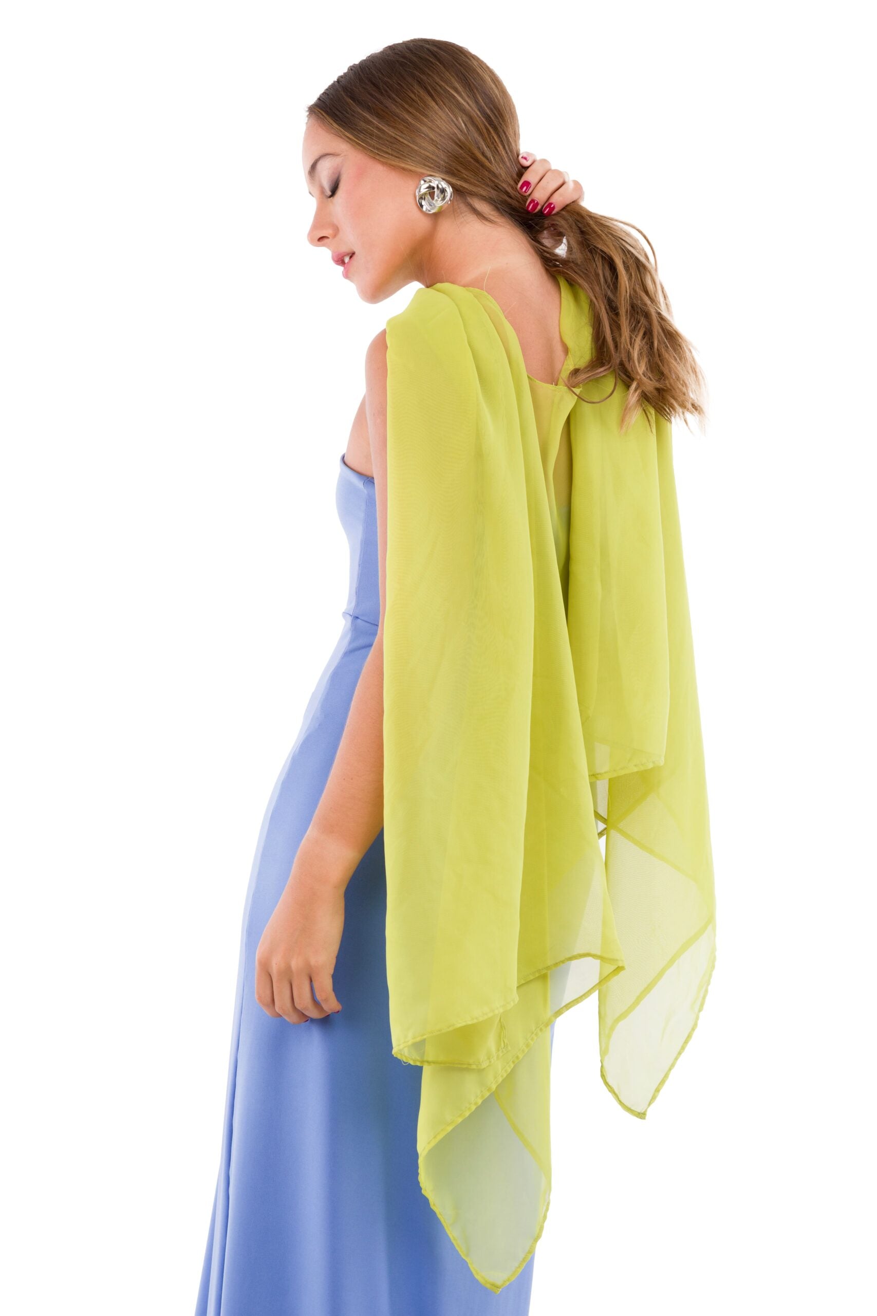 Capa de Gasa Verde Limón