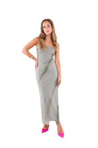 Vestido Largo Strapless Verde Stradivarius Talla S