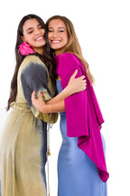 Capa de Seda Fucsia Oscuro
