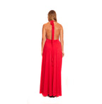 Vestido largo rojo multiformas