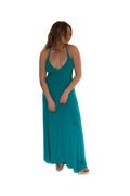 Arriendo de Vestido turquesa largo espalda cruzada