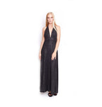 Vestido negro largo con brillos