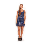 Vestido azul marino con lentejuelas