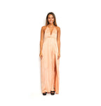 Arriendo de Vestido cobre gastado seda