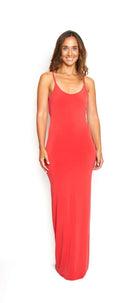 Vestido rojo largo ajustado