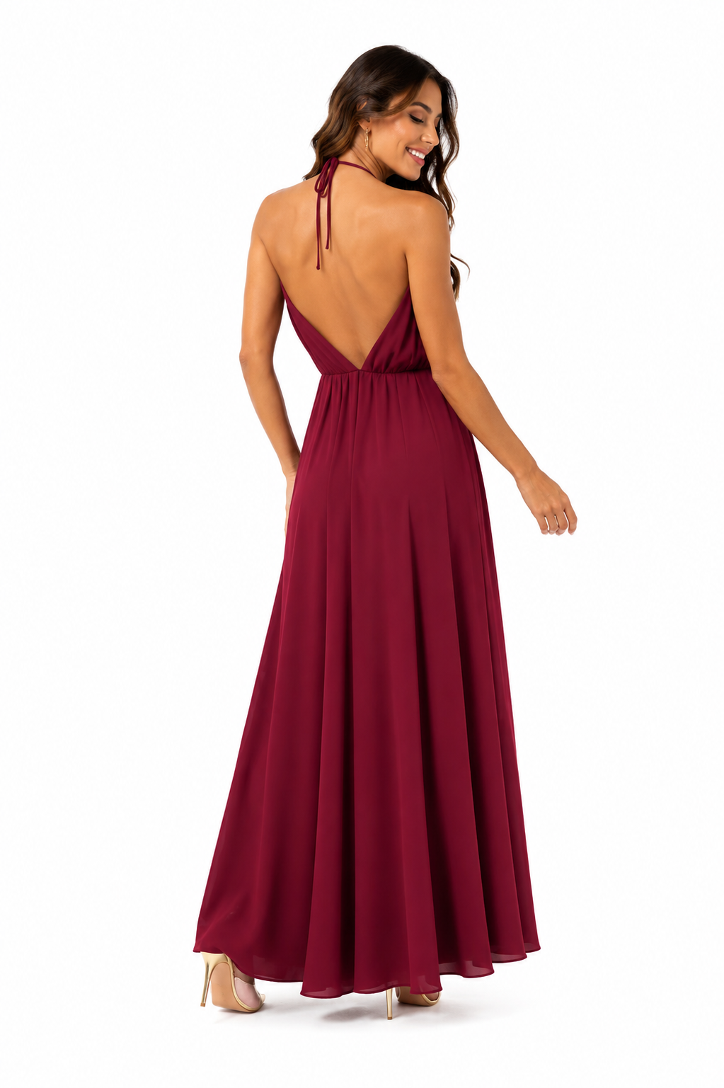 Vestido burdeo
