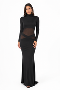 Arriendo de Vestido largo negro marca Aiirz apretados con transparencias