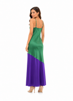 Arriendo de Vestido largo verde con morado