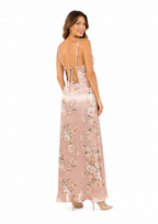 Arriendo de Vestido largo rosado con flores amarillos Dress Forum