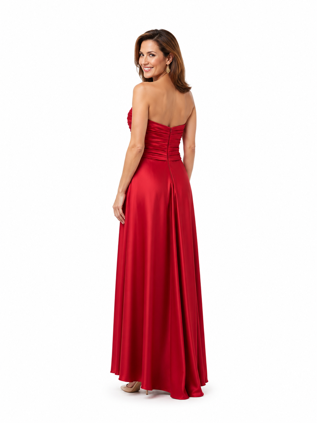Arriendo de Vestido largo rojo marca therapy tipo corset