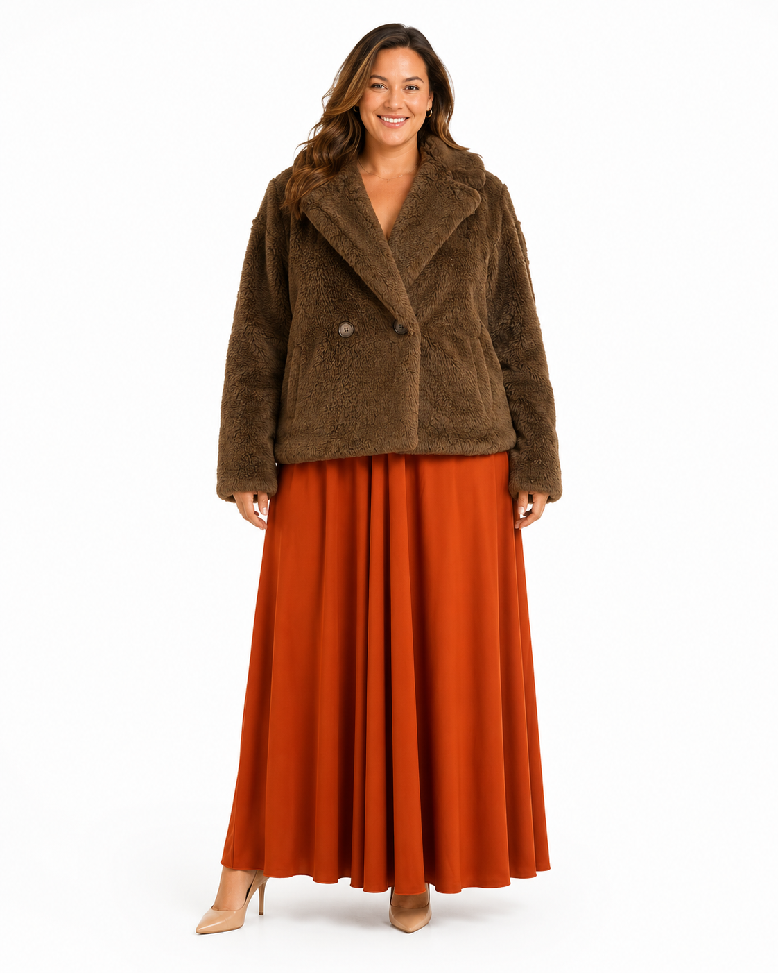 Arriendo de Peludo talla M color cafe marca university