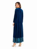 Arriendo de Kimono tericopelo celeste largo