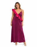 Arriendo de vestido largo de seda colección CDP