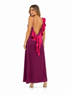 Arriendo de vestido largo de seda colección CDP