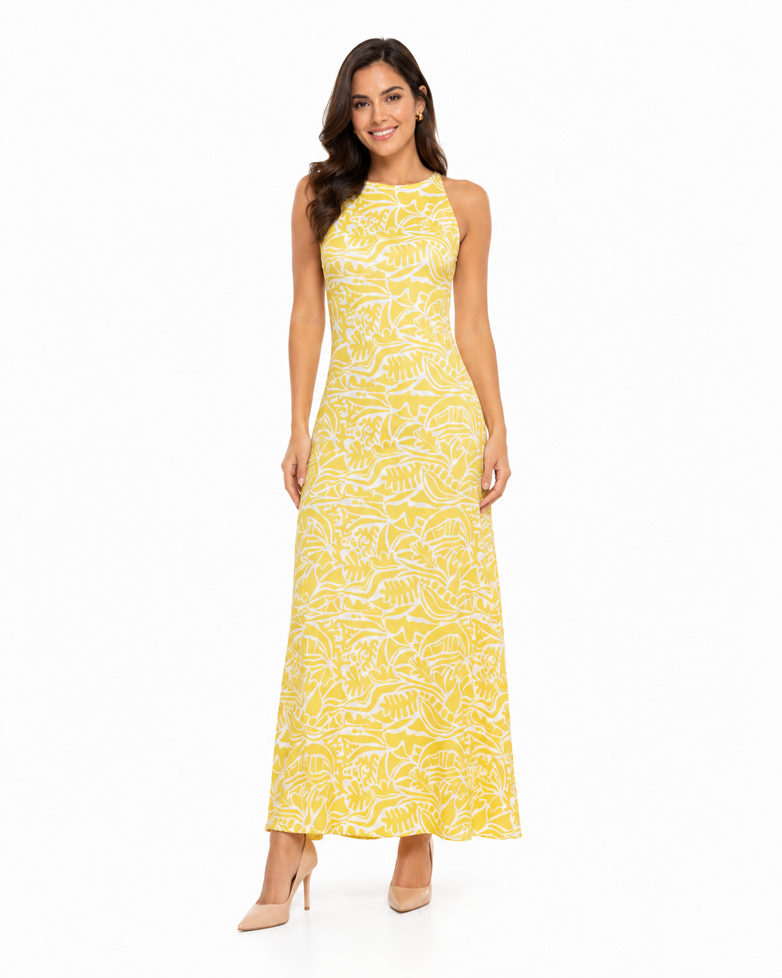 Vestido estampaso marca Maco Design largo