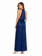 Arriendo de Vestido largo azul flores marca pippa