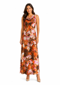 Arriendo de Vestido largo flores acuarela marca LOVA