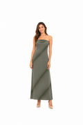 Arriendo de Vestido largo strapless verde Stradivarius