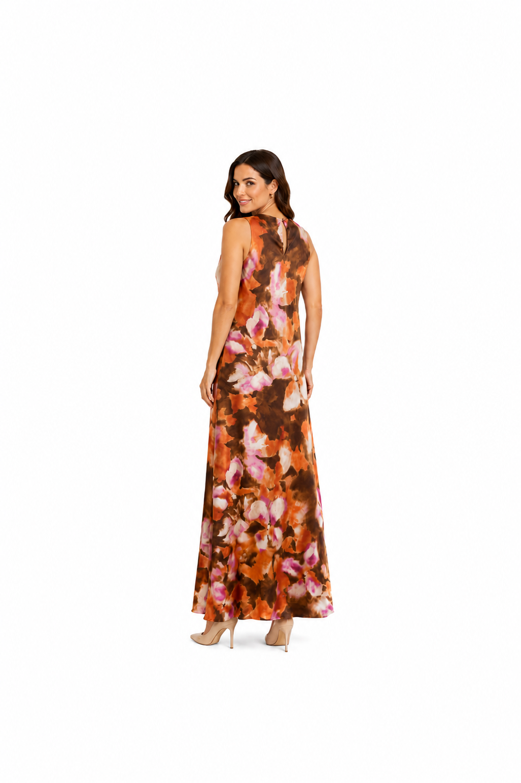 Arriendo de Vestido largo flores acuarela marca LOVA