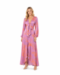 Arriendo de vestido largo marca Cocoota estampado