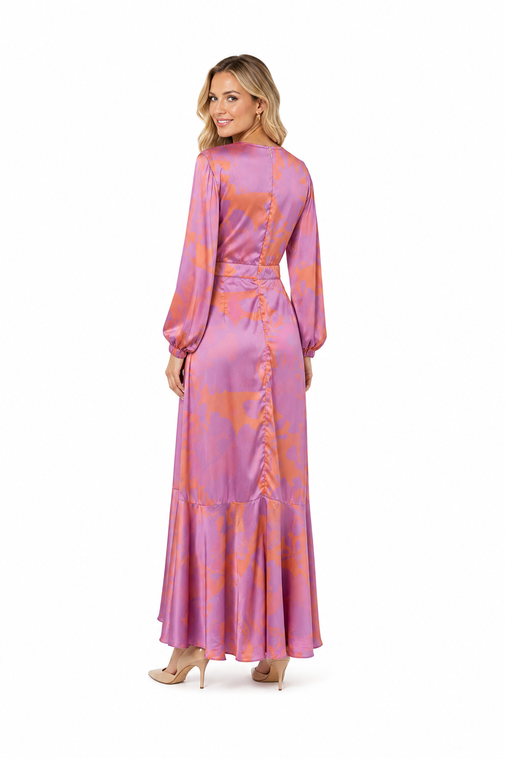 Arriendo de vestido largo marca Cocoota estampado