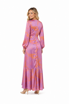 Arriendo de vestido largo marca Cocoota estampado