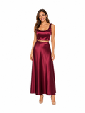 Arriendo de conjunto color vino de seda