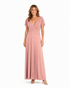 Arriendo de vestido palo rosa de lycra elasticado