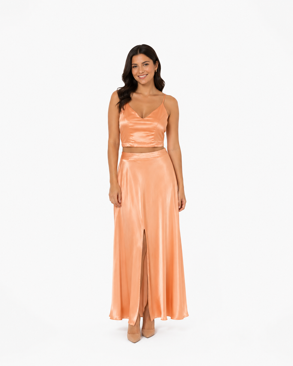 Arriendo de conjunto de dos piezas salmon