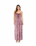 Arriendo de Vestido largo it velvet plush rosado claro