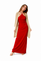 Arriendo de Vestido rojo italiano cruzado
