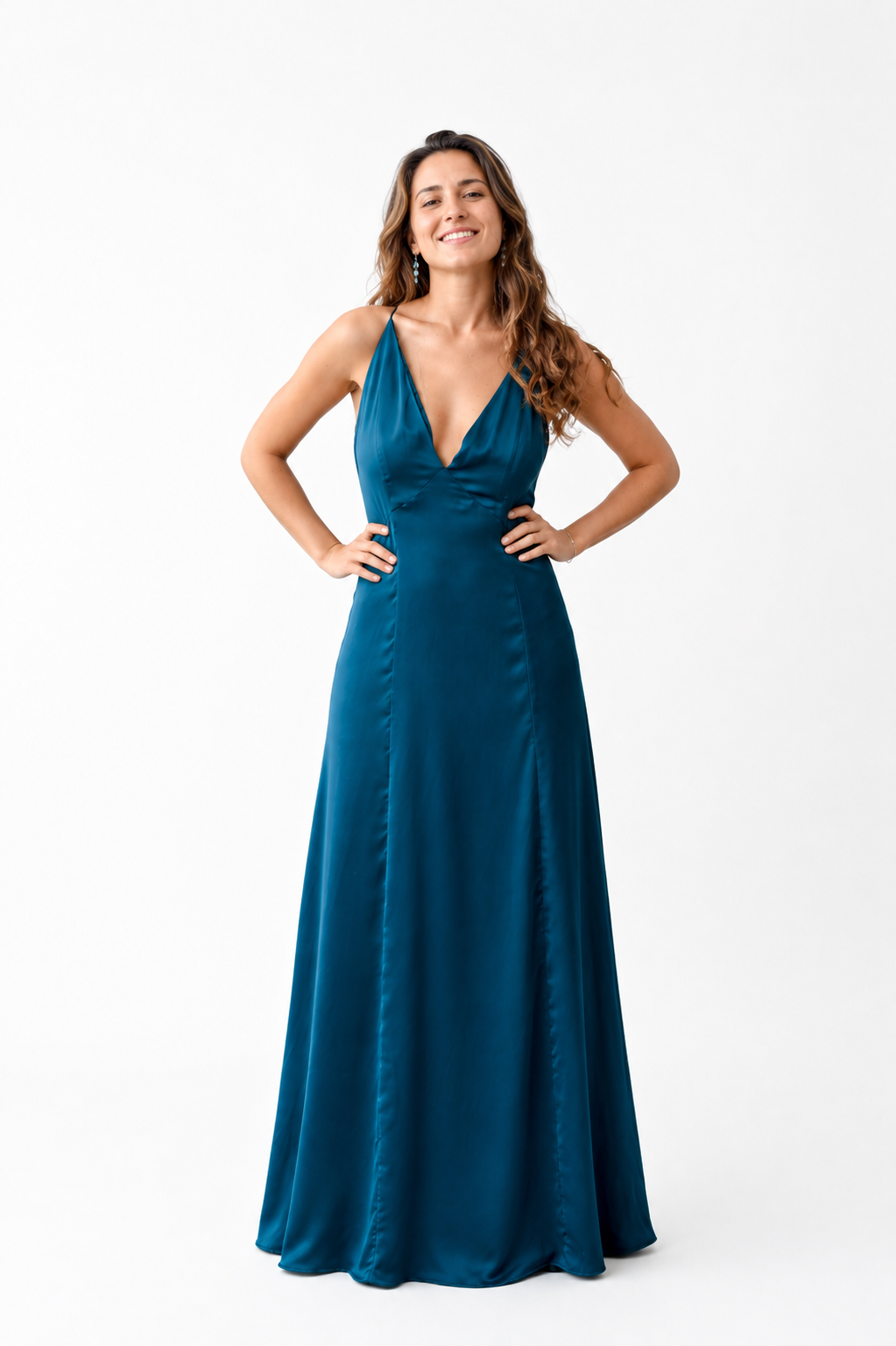 Arriendo de Vestido largo color petróleo