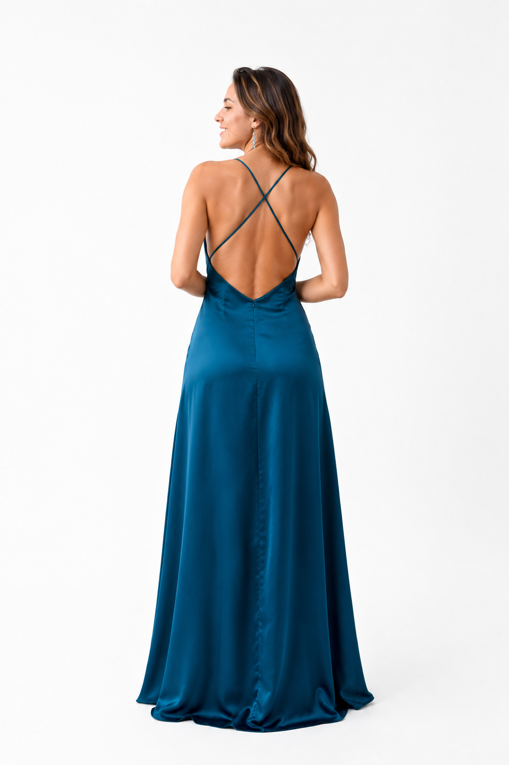 Arriendo de Vestido largo color petróleo
