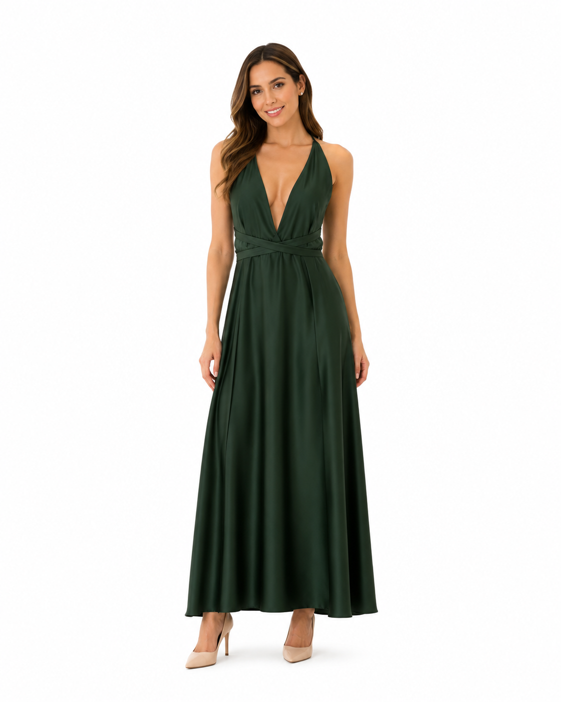 Arriendo de vestido largo verde