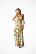 Arriendo de Vestido largo amarillo con flores