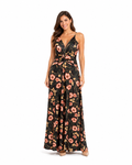 Arriendo de vestido largo lycra flores hawaianas