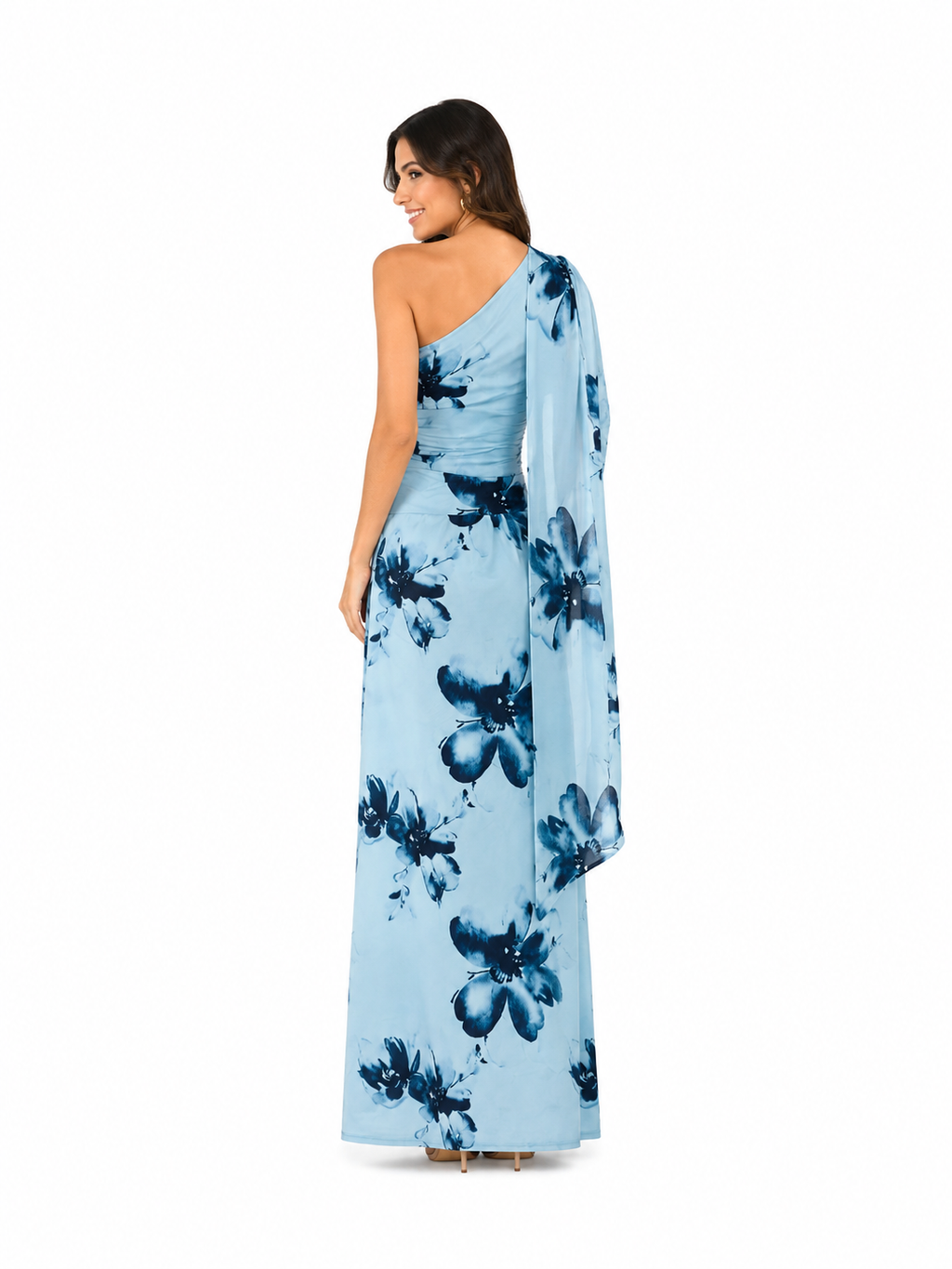 Arriendo de vestido largo celeste con azul de Australia