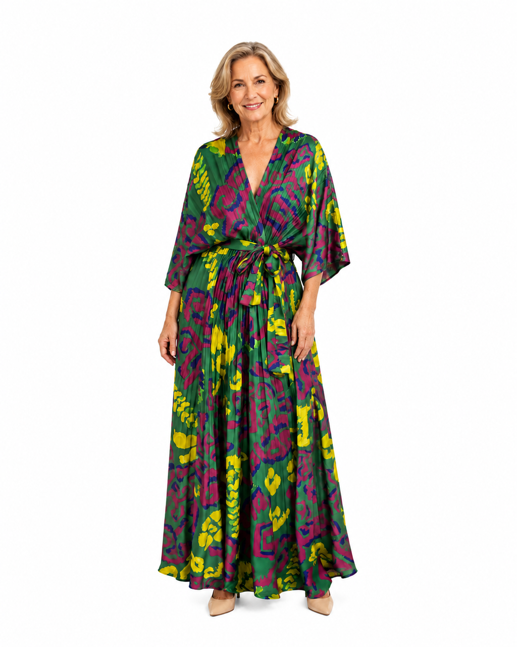 Arriendo de vestido Purificacion García largo estampado único